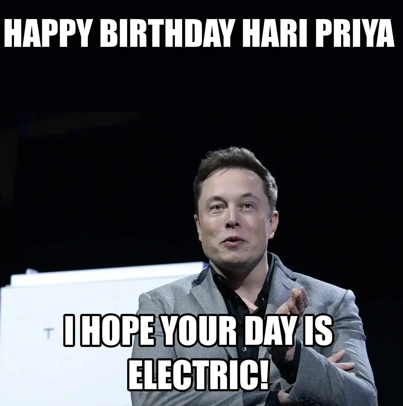 Happy Birthday Hari Priya I Hope Your Day Is Electric Meme